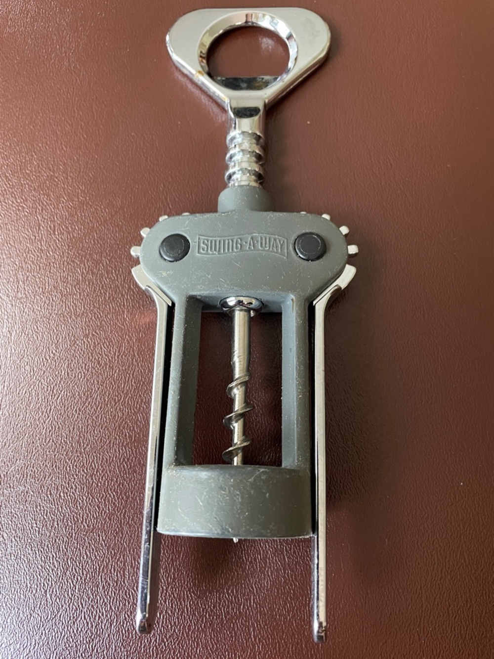 Swing Away GREY Corkscrew Wine Bottle Opener